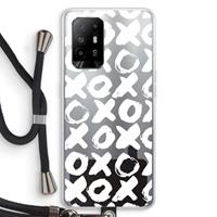 CaseCompany XOXO: Oppo A94 5G Transparant Hoesje met koord