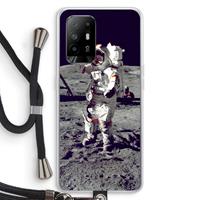 CaseCompany Spaceman: Oppo A94 5G Transparant Hoesje met koord