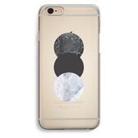 CaseCompany Marmeren cirkels: iPhone 6 / 6S Transparant Hoesje