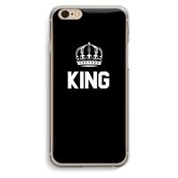 CaseCompany King zwart: iPhone 6 / 6S Transparant Hoesje
