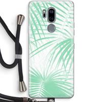CaseCompany Palmbladeren: LG G7 Thinq Transparant Hoesje met koord