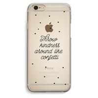 CaseCompany Confetti: iPhone 6 / 6S Transparant Hoesje
