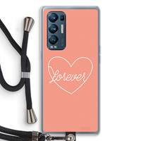 CaseCompany Forever heart: Oppo Find X3 Neo Transparant Hoesje met koord