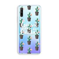 CaseCompany Cactus quote: Huawei P Smart Pro Transparant Hoesje