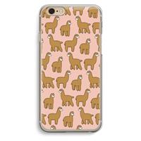 CaseCompany Alpacas: iPhone 6 / 6S Transparant Hoesje