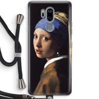 CaseCompany The Pearl Earring: LG G7 Thinq Transparant Hoesje met koord