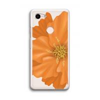 CaseCompany Orange Ellila flower: Google Pixel 3 Transparant Hoesje