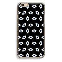 CaseCompany Eyes pattern: iPhone 6 / 6S Transparant Hoesje