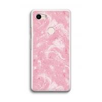 CaseCompany Abstract Painting Pink: Google Pixel 3 Transparant Hoesje