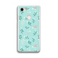 CaseCompany Small white flowers: Google Pixel 3 Transparant Hoesje