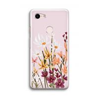 CaseCompany Painted wildflowers: Google Pixel 3 Transparant Hoesje
