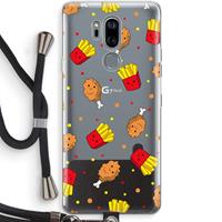 CaseCompany Chicken 'n Fries: LG G7 Thinq Transparant Hoesje met koord