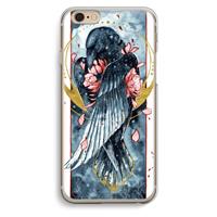 CaseCompany Golden Raven: iPhone 6 / 6S Transparant Hoesje
