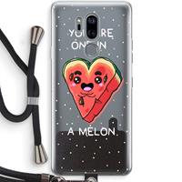 CaseCompany One In A Melon: LG G7 Thinq Transparant Hoesje met koord