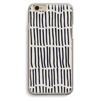 CaseCompany Moroccan stripes: iPhone 6 / 6S Transparant Hoesje