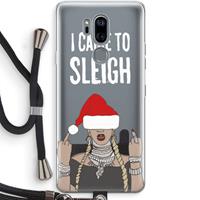 CaseCompany Came To Sleigh: LG G7 Thinq Transparant Hoesje met koord