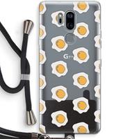 CaseCompany Bacon to my eggs #1: LG G7 Thinq Transparant Hoesje met koord