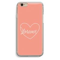 CaseCompany Forever heart: iPhone 6 / 6S Transparant Hoesje