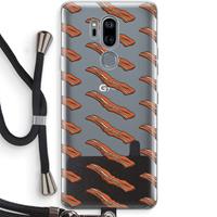 CaseCompany Bacon to my eggs #2: LG G7 Thinq Transparant Hoesje met koord