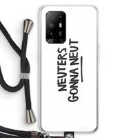 CaseCompany Neuters: Oppo A94 5G Transparant Hoesje met koord
