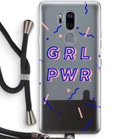 CaseCompany GRL PWR: LG G7 Thinq Transparant Hoesje met koord