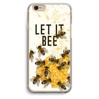 CaseCompany Let it bee: iPhone 6 / 6S Transparant Hoesje