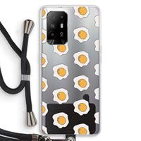 CaseCompany Bacon to my eggs #1: Oppo A94 5G Transparant Hoesje met koord