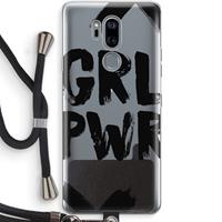 CaseCompany Girl Power #2: LG G7 Thinq Transparant Hoesje met koord