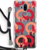 CaseCompany Dogs: LG G7 Thinq Transparant Hoesje met koord