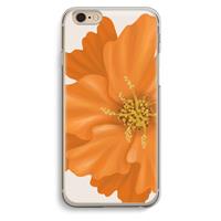 CaseCompany Orange Ellila flower: iPhone 6 / 6S Transparant Hoesje