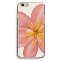 CaseCompany Pink Ellila Flower: iPhone 6 / 6S Transparant Hoesje
