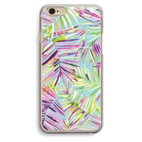 CaseCompany Tropical Palms Blue: iPhone 6 / 6S Transparant Hoesje