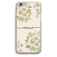 CaseCompany Daisies: iPhone 6 / 6S Transparant Hoesje