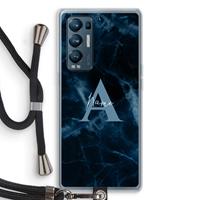 CaseCompany Midnight Marble: Oppo Find X3 Neo Transparant Hoesje met koord