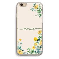 CaseCompany Gele bloemen: iPhone 6 / 6S Transparant Hoesje