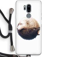 CaseCompany Yin Yang Wolves: LG G7 Thinq Transparant Hoesje met koord