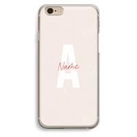 CaseCompany Strawberry Milkshake: iPhone 6 / 6S Transparant Hoesje