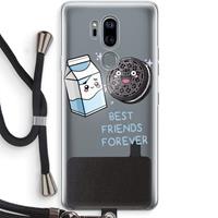 CaseCompany Best Friend Forever: LG G7 Thinq Transparant Hoesje met koord