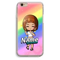 CaseCompany Chibi Maker vrouw: iPhone 6 / 6S Transparant Hoesje