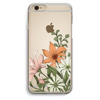 CaseCompany Floral bouquet: iPhone 6 / 6S Transparant Hoesje