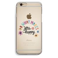 CaseCompany Happy days: iPhone 6 / 6S Transparant Hoesje