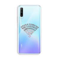 CaseCompany Home Is Where The Wifi Is: Huawei P Smart Pro Transparant Hoesje