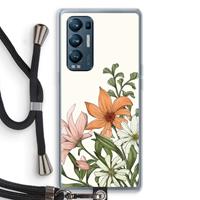 CaseCompany Floral bouquet: Oppo Find X3 Neo Transparant Hoesje met koord