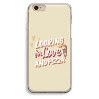 CaseCompany Pizza is the answer: iPhone 6 / 6S Transparant Hoesje