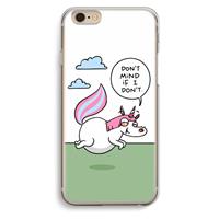 CaseCompany Unicorn: iPhone 6 / 6S Transparant Hoesje