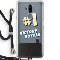 CaseCompany Victory Royale: LG G7 Thinq Transparant Hoesje met koord
