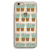 CaseCompany Sansevieria: iPhone 6 / 6S Transparant Hoesje