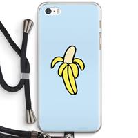 CaseCompany Banana: iPhone 5 / 5S / SE Transparant Hoesje met koord