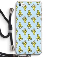 CaseCompany Bananas: iPhone 5 / 5S / SE Transparant Hoesje met koord