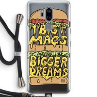 CaseCompany Big Macs Bigger Dreams: LG G7 Thinq Transparant Hoesje met koord